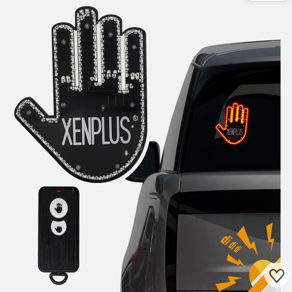 Car Middle Finger Light with Remote NIB